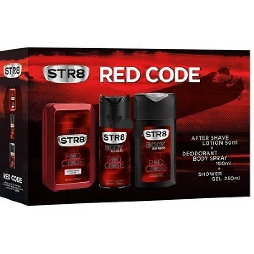 STR8 CASETA ASL 50ML+DEO+GEL RED CODE