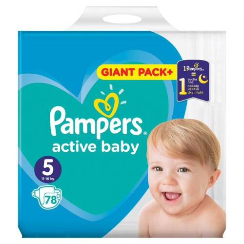 PAMPERS GIANT PACK+ NR.5 78 BUC