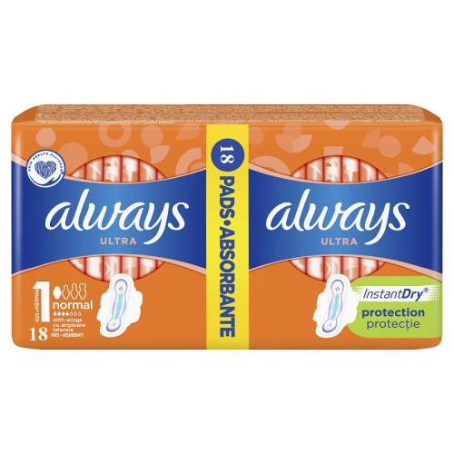 ALWAYS ABSORBANTE DUO 18 BUC SIZE 1