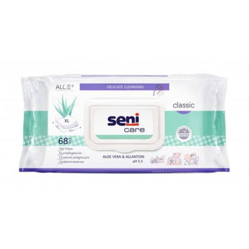 SENI SERVETELE UMEDE 68 BUC XL ALOE