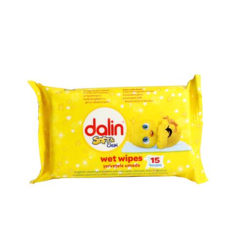 DALIN SERVETELE UMEDE 15 BUC SOFT&CLEAN