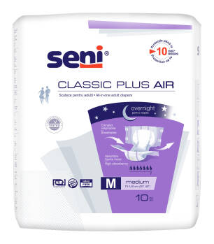 SENI CLASSIC PLUS AIR MEDIUM 10 BUC NOAPTE