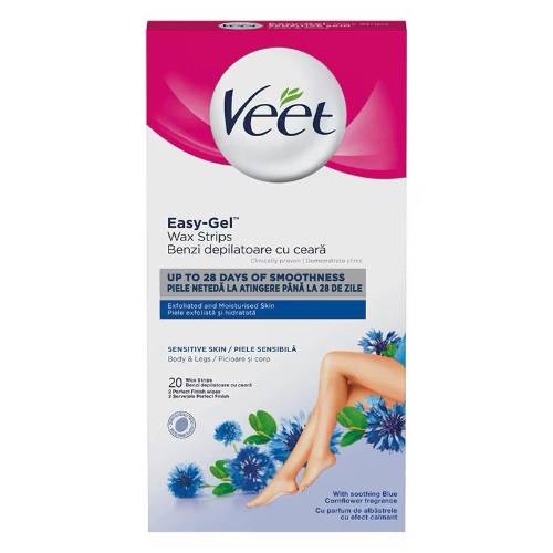 VEET BENZI CEARA RECE CORP 12 BUC PIELE SENSIBILA ALBASTRELE