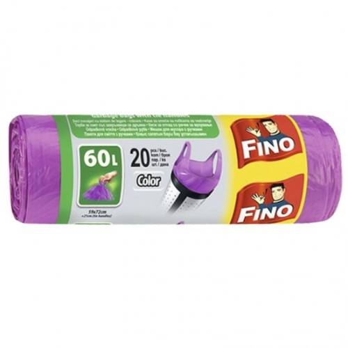 FINO SACI MENAJ HD COLORATI 60L 20 BUC/SET