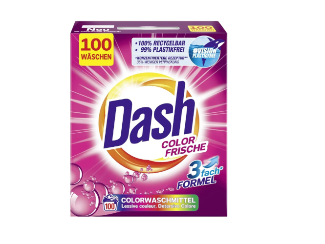 DASH DETERGENT PUDRA 6 KG 100 SP COLOR