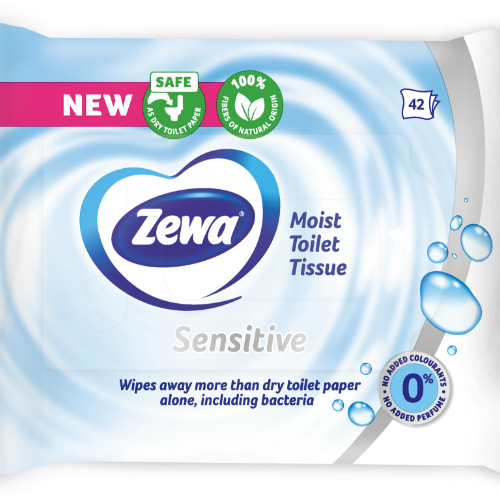 ZEWA HARTIE IGIENICA UMEDA 42 BUC SENSITIVE