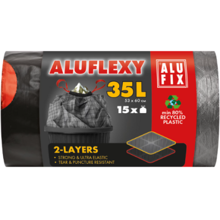 ALUFIX ALUFLEXY SACI MENAJ BANDA 35 L 15 BUC 53x60 CM STEEL
