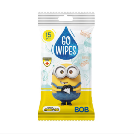 GO WIPES SERVETELE UMEDE COPII MINIONS 15 BUC